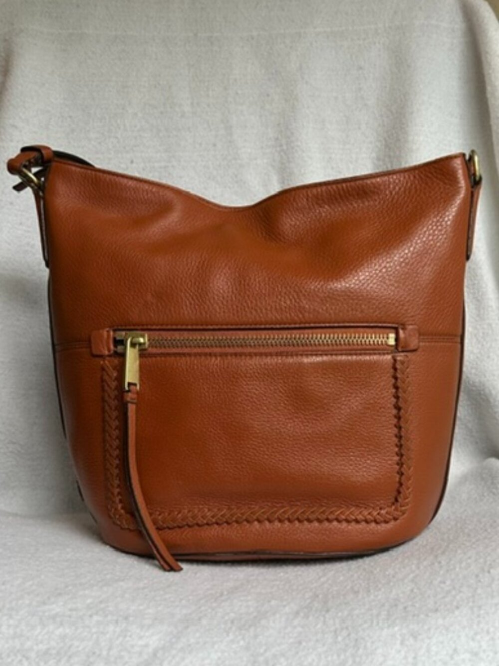 Cole Haan Celia Bucket Hobo Bag (Large) w/Dust Bag | Sienna Tan
